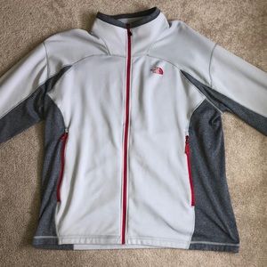 The North Face ZIP Jacket size XL Grey/Red
